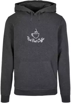 Толстовка с капюшоном Merchcode " Merchcode Men's But First Coffee Basic Hoody", цвет Charcoal