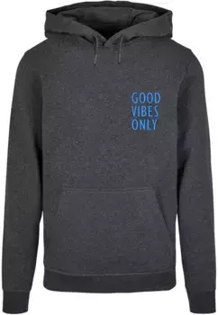 Толстовка с капюшоном Merchcode " Merchcode Men's Good Vibes Only Basic Hoody", цвет Charcoal