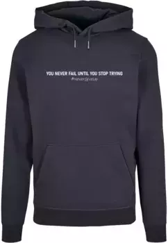 Толстовка с капюшоном Merchcode " Merchcode Men's Never Give Up Basic Hoody", цвет морской волны