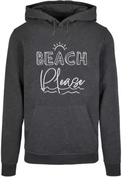 Толстовка с капюшоном Merchcode " Merchcode Men's Beach Please Basic Hoody", цвет Charcoal