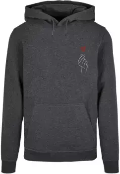 Толстовка с капюшоном Merchcode " Merchcode Men's K Heart Basic Hoody", цвет Charcoal