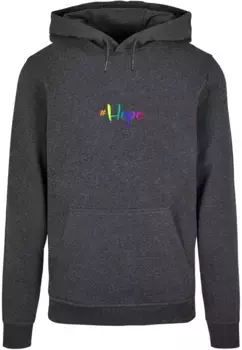 Толстовка с капюшоном Merchcode " Merchcode Men's Hope Rainbow Basic Hoody", цвет Charcoal
