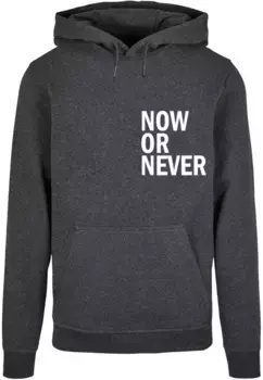 Толстовка с капюшоном Merchcode " Merchcode Men's Now Or Never Basic Hoody", цвет Charcoal