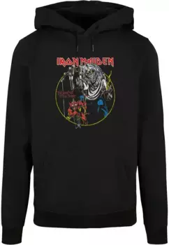 Толстовка с капюшоном Merchcode " Merchcode Men's Iron Maiden - Colors Circle Basic Hoody", черный
