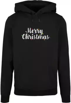 Толстовка с капюшоном Merchcode " Merchcode Men's Merry Christmas Lights Basic Hoody", черный