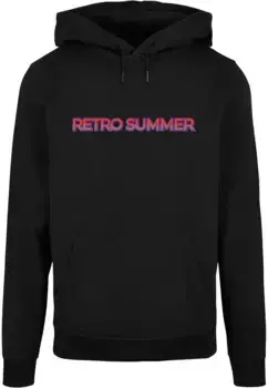 Толстовка с капюшоном Merchcode " Merchcode Men's Summer - Retro Basic Hoody", черный
