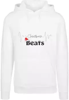 Толстовка с капюшоном Merchcode " Merchcode Men's Christmas Beats Heavy Hoody", белый