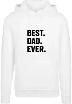 Толстовка с капюшоном Merchcode " Merchcode Men's Fathers Day - Best Dad Ever Hoody", белый