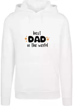 Толстовка с капюшоном Merchcode " Merchcode Men's Fathers Day - Best Dad In The World Hoody", белый