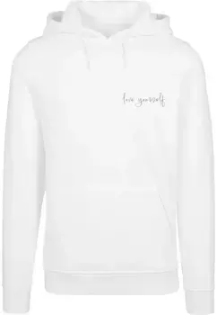 Толстовка с капюшоном Merchcode " Merchcode Men's Love Yourself Hoody", белый