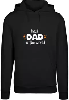 Толстовка с капюшоном Merchcode " Merchcode Men's Fathers Day - Best Dad In The World Hoody", черный