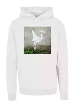 Толстовка с капюшоном Merchcode " Merchcode Men's Origami Bird Hoody", белый
