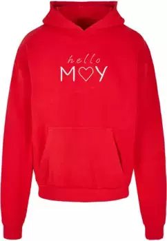 Толстовка с капюшоном Merchcode " Merchcode Men's Spring - Hello may Ultra Heavy Hoody", красный