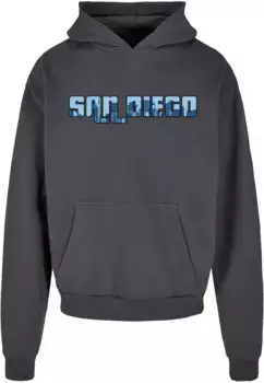 Толстовка с капюшоном Merchcode " Merchcode Men's Grand San Diego Skyline Ultra Heavy Hoody", серый