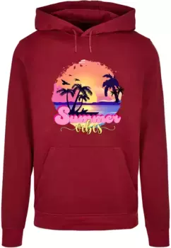 Толстовка с капюшоном Merchcode " Merchcode Men's Summer Vibes Sunset Basic Hoody", цвет Burgundy