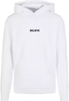 Толстовка с капюшоном Merchcode " Merchcode Men's Believe Front Basic Hoody", белый