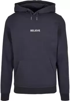 Толстовка с капюшоном Merchcode " Merchcode Men's Believe Front Basic Hoody", цвет морской волны