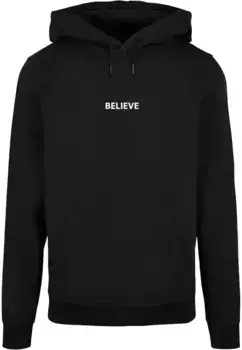 Толстовка с капюшоном Merchcode " Merchcode Men's Believe Front Basic Hoody", черный