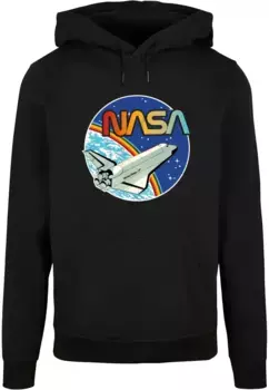Толстовка с капюшоном Merchcode " Merchcode Men's NASA - Rainbow Basic Hoody", черный