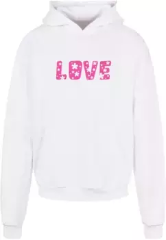 Толстовка с капюшоном Merchcode " Merchcode Men's Valentines Day - Flowers Love Ultra Heavy Hoody", белый