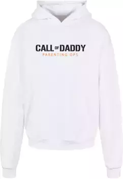 Толстовка с капюшоном Merchcode " Merchcode Men's Fathers Day - Call of Daddy Ultra Heavy Hoody", белый