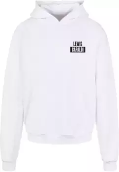 Толстовка с капюшоном Merchcode " Merchcode Men's Lewis Capaldi - PP Logo Ultra Heavy Hoody", белый