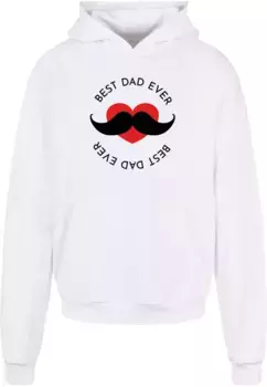 Толстовка с капюшоном Merchcode " Merchcode Men's Fathers Day - Best Dad Ultra Heavy Hoody", белый