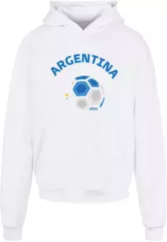 Толстовка с капюшоном Merchcode " Merchcode Men's Argentina Football Dress Ultra Heavy Hoody", белый
