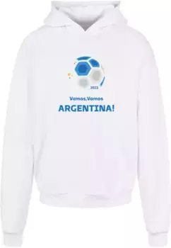 Толстовка с капюшоном Merchcode " Merchcode Men's Vamos,Vamos Argentina Ultra Heavy Hoody", белый