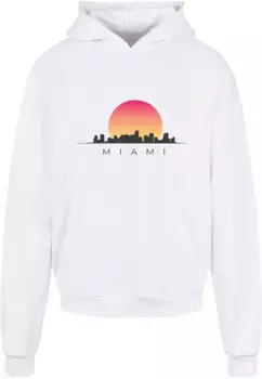 Толстовка с капюшоном Merchcode " Merchcode Men's Miami Ultra Heavy Hoody", белый