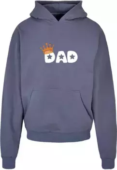 Толстовка с капюшоном Merchcode " Merchcode Men's Fathers Day - King Dad Ultra Heavy Hoody", синий