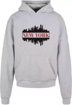 Толстовка с капюшоном Merchcode " Merchcode Men's New York Ultra Heavy Hoody", серый