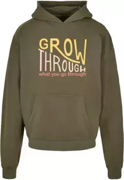 Толстовка с капюшоном Merchcode " Merchcode Men's Spring - Grow Through 2 Ultra Heavy Hoody", оливковый