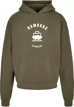 Толстовка с капюшоном Merchcode " Merchcode Men's Hamburg X Ultra Heavy Hoody", оливковый