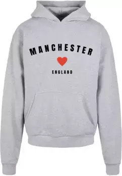 Толстовка с капюшоном Merchcode " Merchcode Men's Manchester Ultra Heavy Hoody", серый