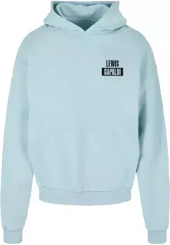 Толстовка с капюшоном Merchcode " Merchcode Men's Lewis Capaldi - PP Logo Ultra Heavy Hoody", синий