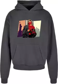 Толстовка с капюшоном Merchcode " Merchcode Men's Grand Red Girl Ultra Heavy Hoody", серый