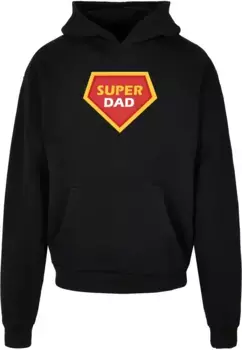 Толстовка с капюшоном Merchcode " Merchcode Men's Fathers Day - Super Dad Ultra Heavy Hoody", черный