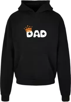 Толстовка с капюшоном Merchcode " Merchcode Men's Fathers Day - King Dad Ultra Heavy Hoody", черный