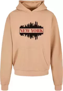 Толстовка с капюшоном Merchcode " Merchcode Men's New York Ultra Heavy Hoody", бежевый