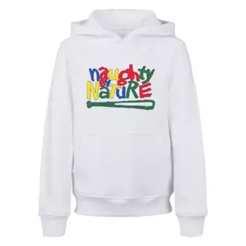 Толстовка с капюшоном Merchcode «Merchcode Men's Kids Naughty By Nature - Logo Color Basic Hoody», белый