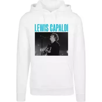 Толстовка с капюшоном Merchcode " Merchcode Men's Lewis Capaldi - Photo Tour Hoody", белый