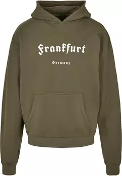 Толстовка с капюшоном Merchcode Sweatshirt Frankfurt X, оливковый