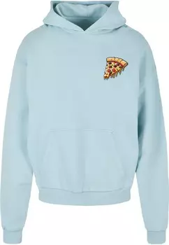 Толстовка с капюшоном Merchcode Sweatshirt Pizza Comic, светло-синий