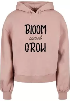 Толстовка с капюшоном Merchcode Sweatshirt Spring - Bloom and grow, темно-розовый