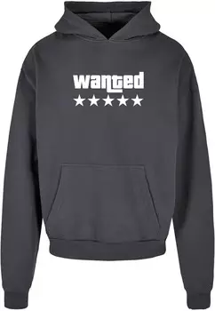 Толстовка с капюшоном Merchcode Sweatshirt Wanted, антрацит