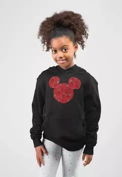 Толстовка с капюшоном MICKEY CLASSIC VALENTINE S DAY MOUSE ROSES Disney, черный