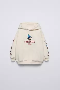 Толстовка с капюшоном «микки маус фантазия дисней» ZARA, экрю