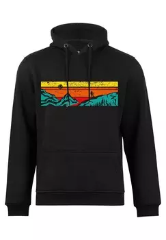 Толстовка с капюшоном MIT BERGEN LETS HIKING Cotton Prime, черный