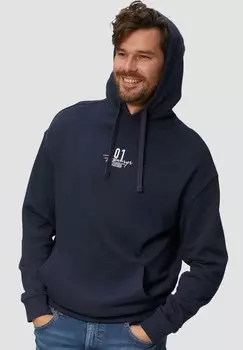 Толстовка с капюшоном MIT FRONTPRINT QS, темно-синий